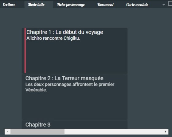 Mode tuile de Write Control