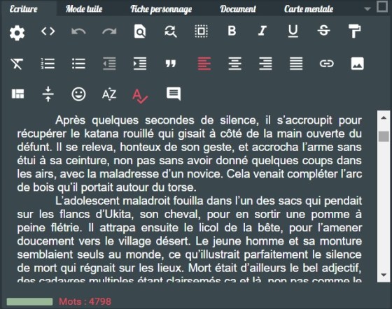 Outil de traitement de texte en ligne